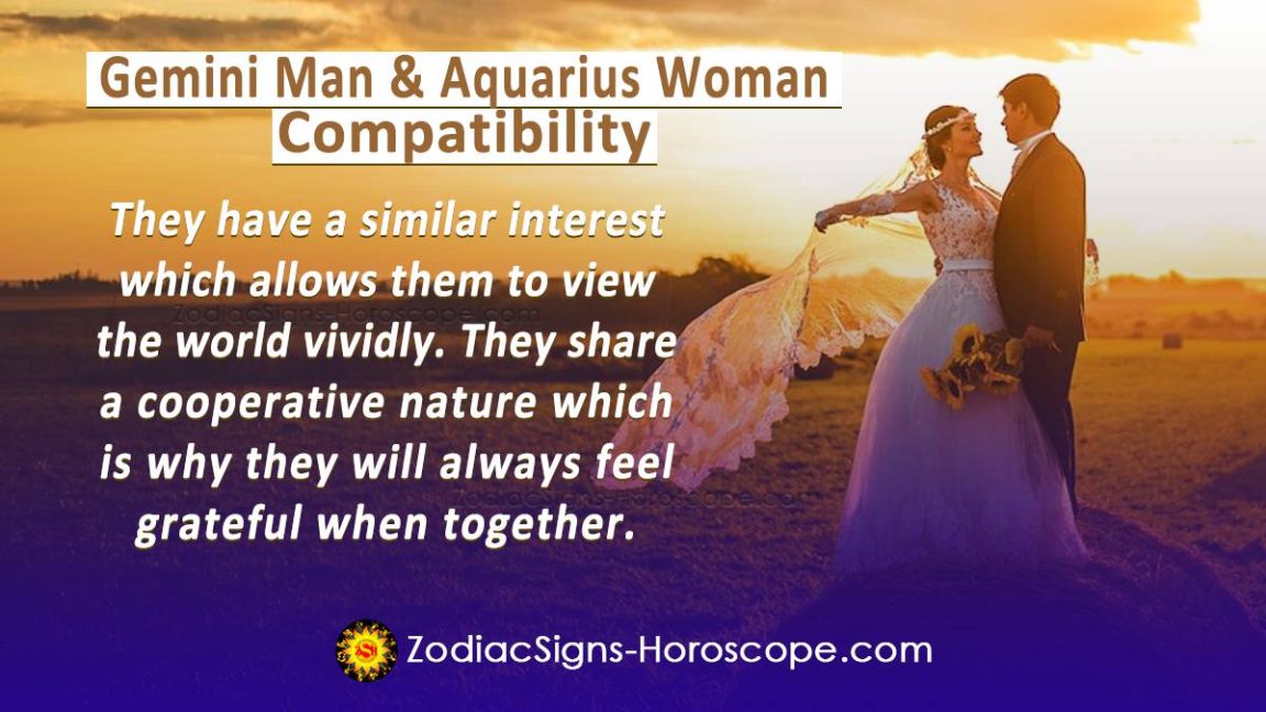 Gemini Man and Aquarius Woman Compatibility in Love, and Intimacy