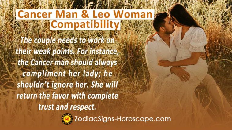 Cancer Man and Leo Woman Compatibility